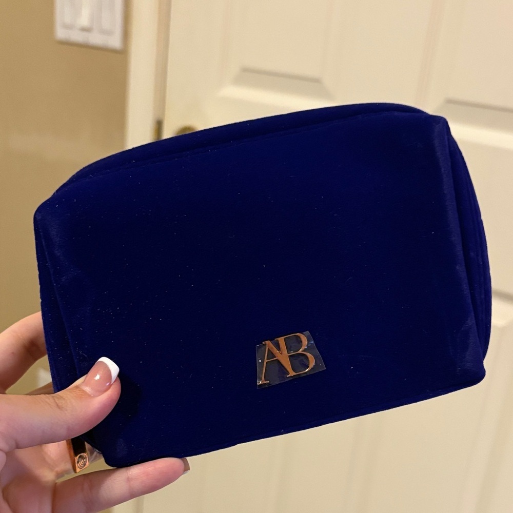 NEW Velvet Suede Augustinus Bader Zip Clutch